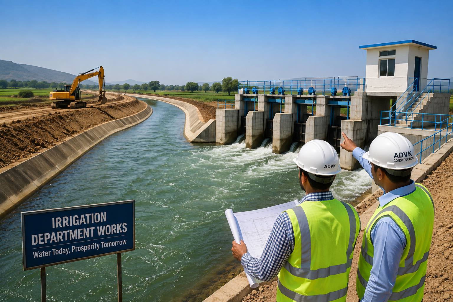 Irrigation Department Works by Advik Construction in Bhilai, Durg, Chhattisgarh
