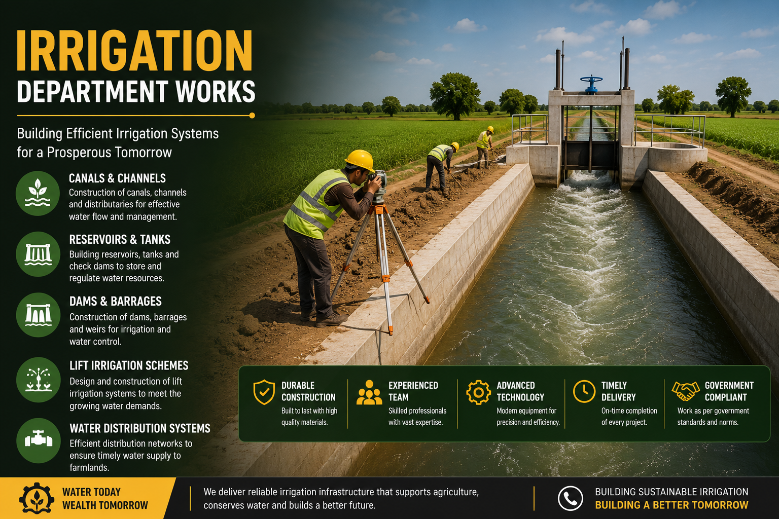 Irrigation Department Projects by Advik Construction