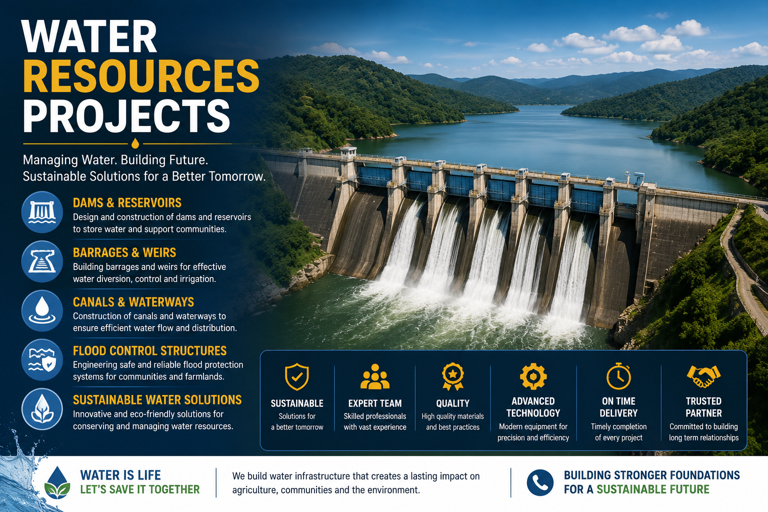 Water Resources Department Projects by Advik Construction