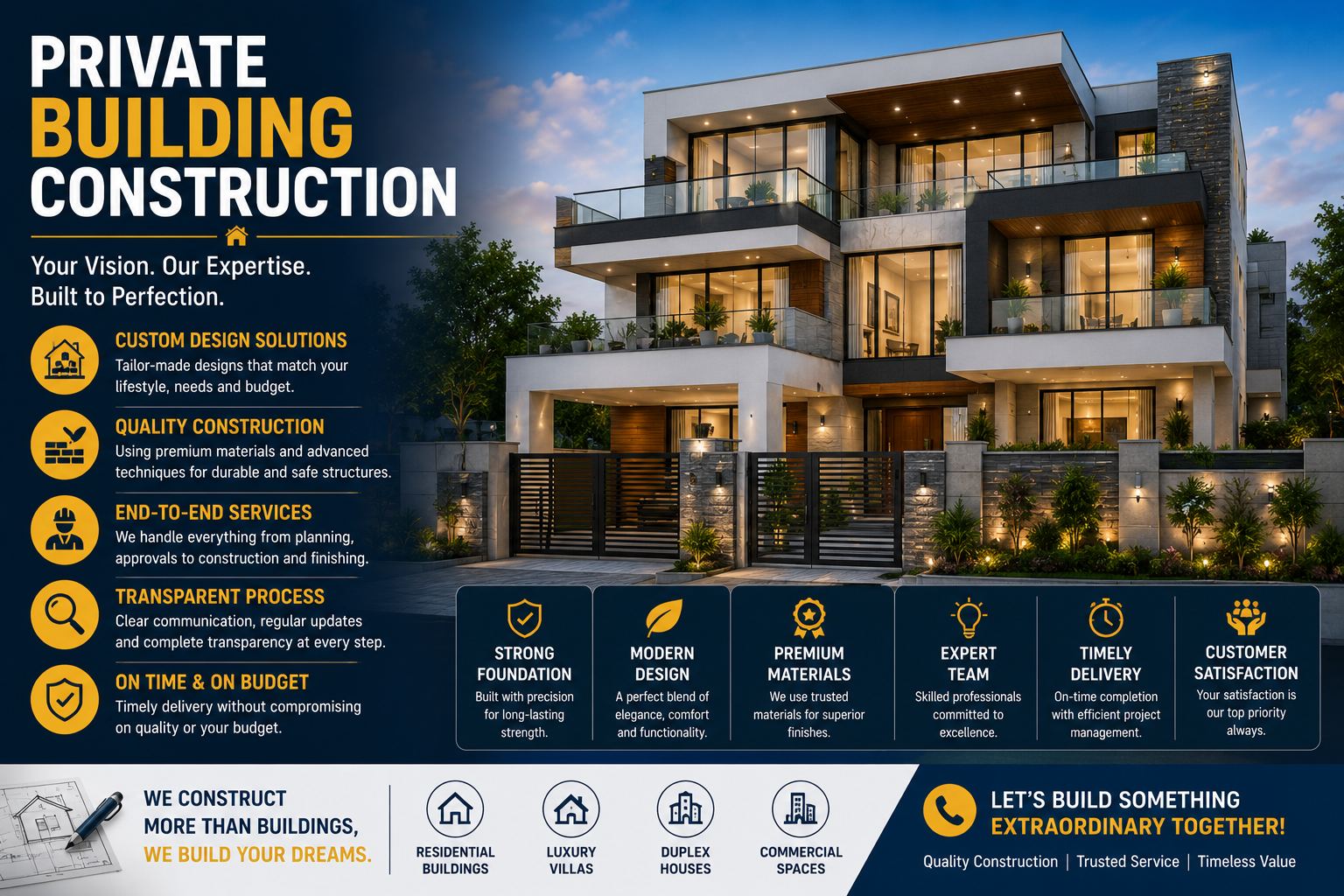 Private Building Construction in Bhilai Durg